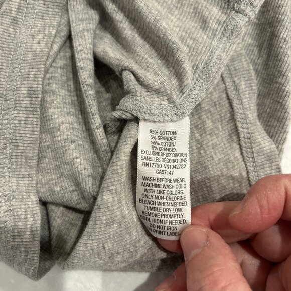 Vtg Y2K Cherokee Gray Cami Twilight Coquette Lace Trim Babydoll Tank Sz L/Girl - Picture 8 of 8